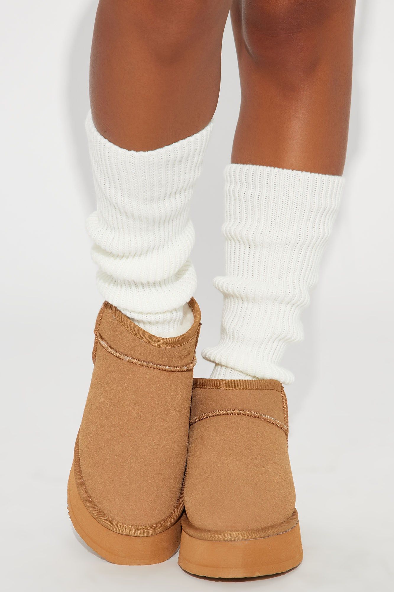 Pilates Girly Leg Warmers - Ivory sold by Fashion Nova