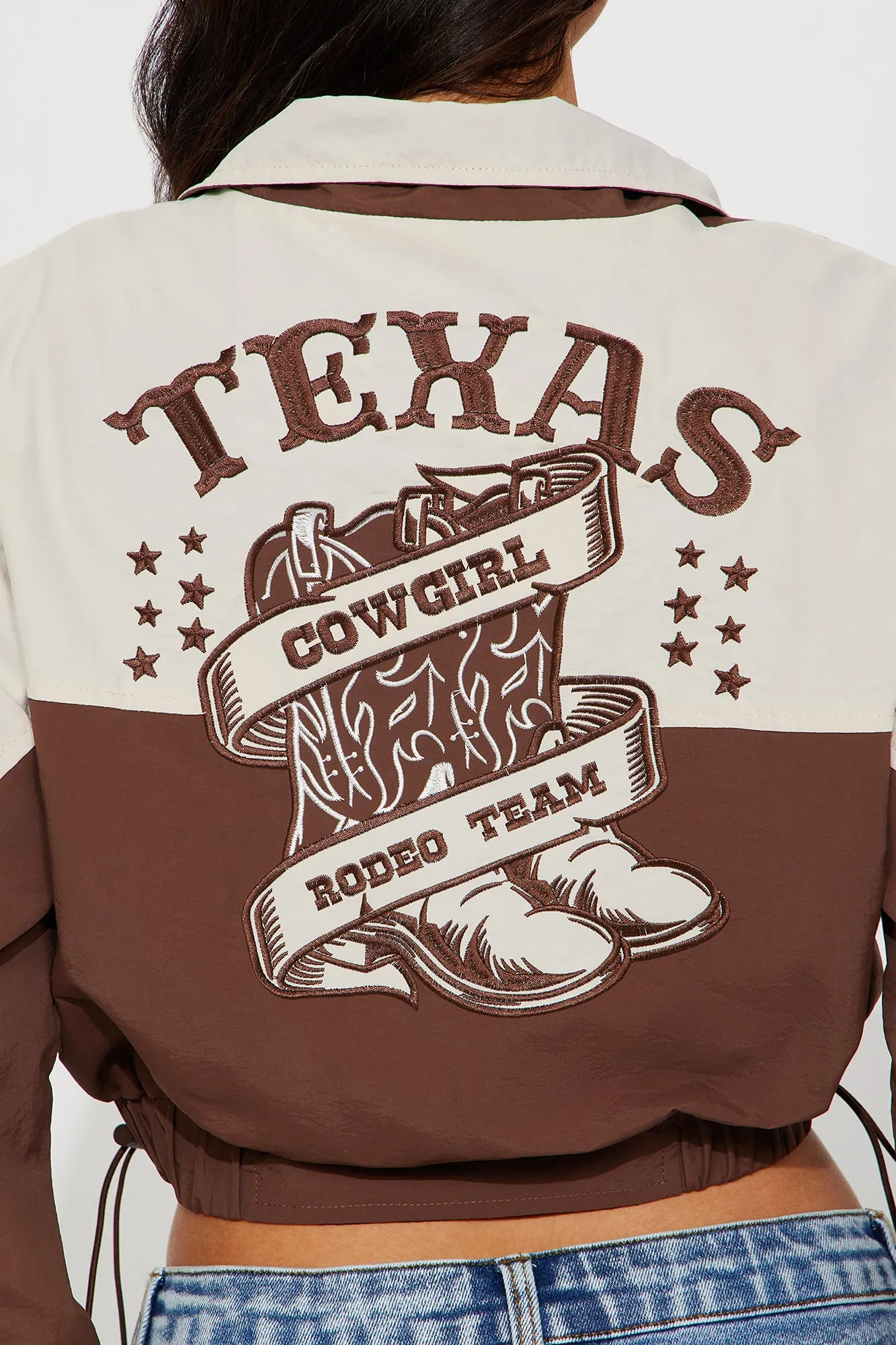Texas Rodeo Windbreaker - Brown/combo sold by Fashion Nova product image thumbnail 4