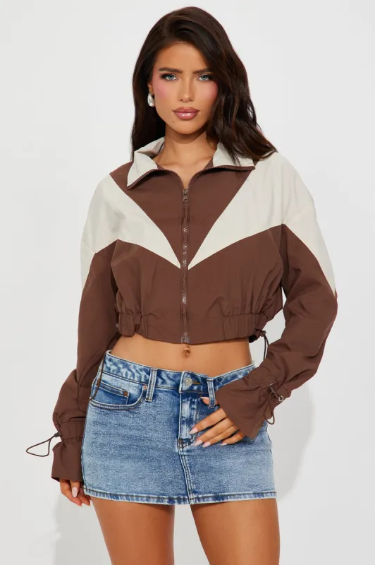 Texas Rodeo Windbreaker - Brown/combo sold by Fashion Nova