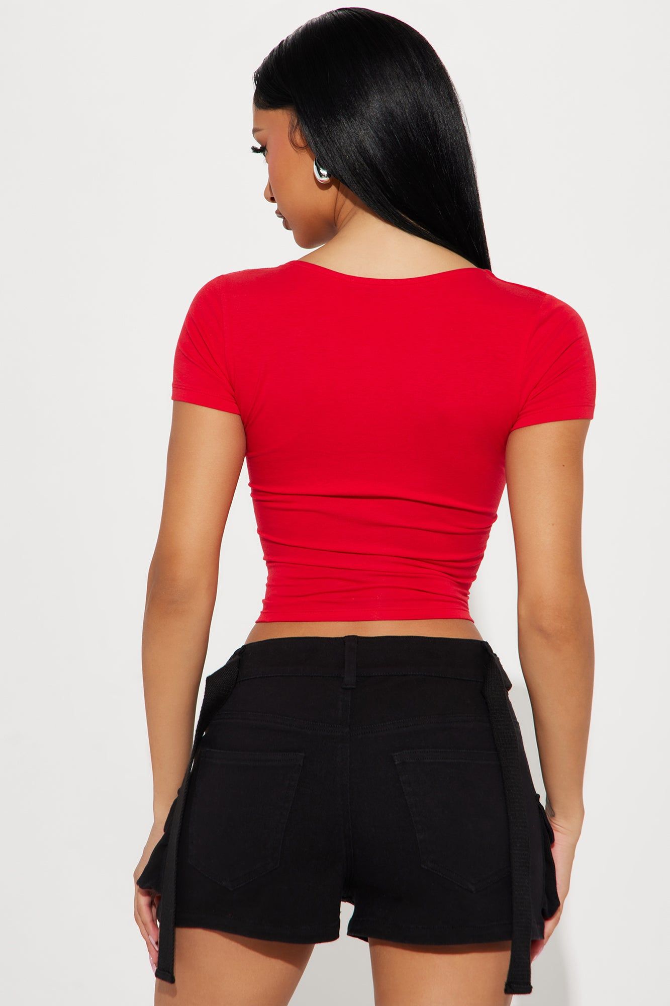 Joseline Crop Top - Red sold by Fashion Nova product image thumbnail 3