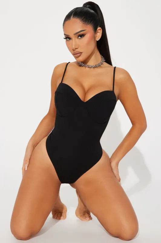 Do Right By You Bodysuit - Black sold by Fashion Nova