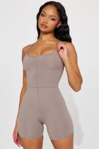 High Speed Active Romper - Charcoal sold by Fashion Nova