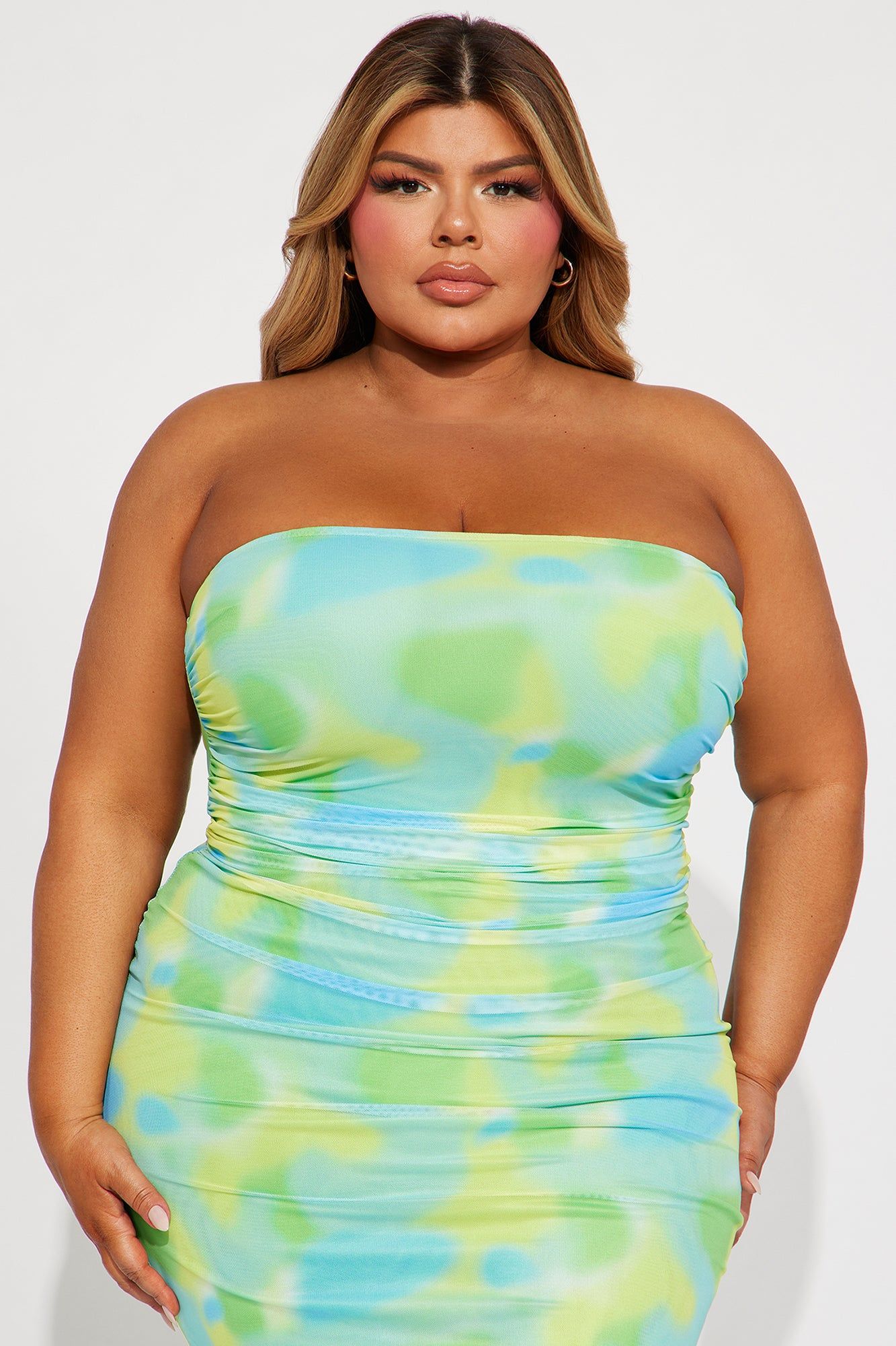Cora Mesh Midi Dress - Green/combo sold by Fashion Nova product image thumbnail 5