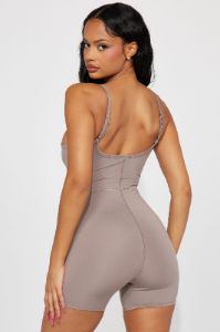 High Speed Active Romper - Charcoal sold by Fashion Nova