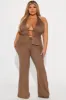 Nashville Faux Suede Pant Set - Brown sold by Fashion Nova