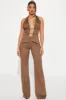 Nashville Faux Suede Pant Set - Brown sold by Fashion Nova