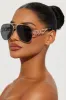 Reflecting Back Sunglasses - Gold/Black sold by Fashion Nova