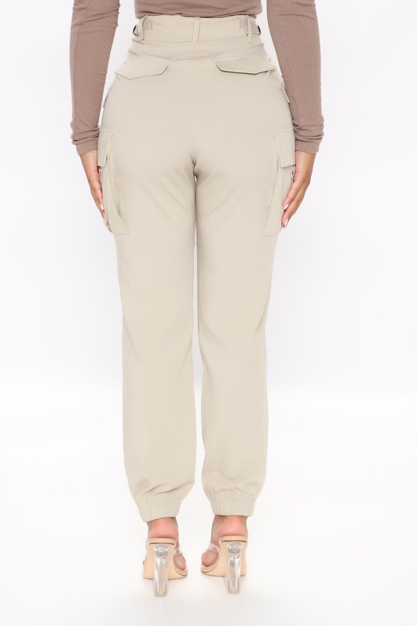 Tied Cargo Joggers - Khaki sold by Fashion Nova product image thumbnail 3