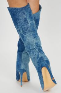 Call It Out Heeled Boots - Denim sold by Fashion Nova