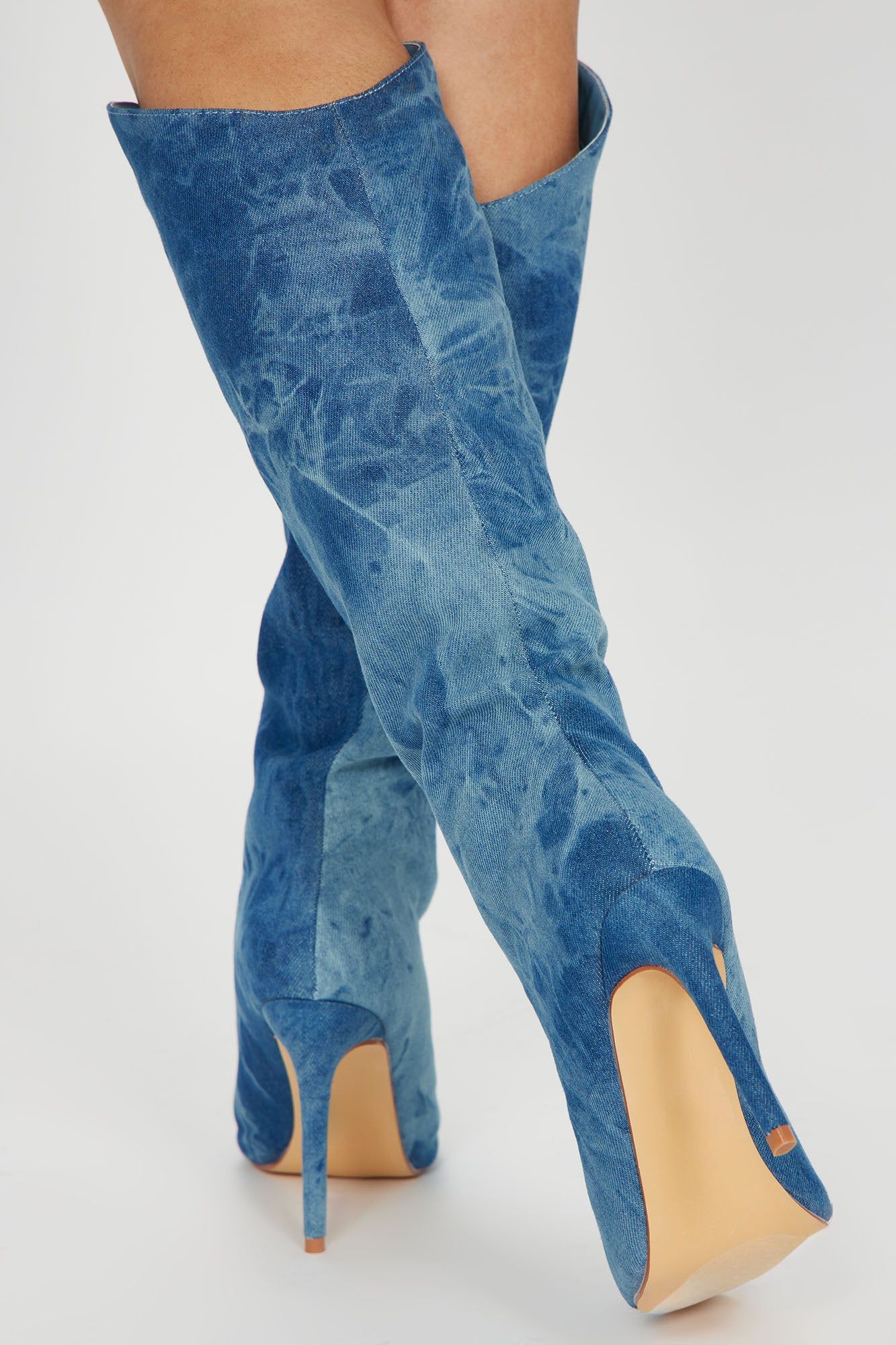Call It Out Heeled Boots - Denim sold by Fashion Nova product image thumbnail 4
