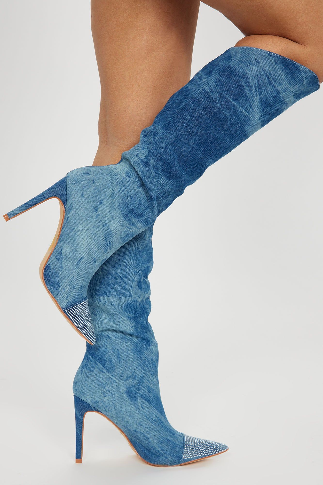 Call It Out Heeled Boots - Denim sold by Fashion Nova product image thumbnail 2