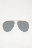 Reflecting Back Sunglasses - Gold/Black sold by Fashion Nova