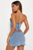 Country Side Denim Skirt Set - Light Wash sold by Fashion Nova