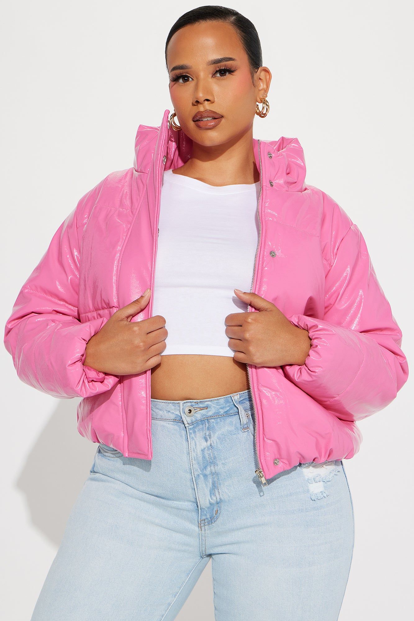 Shining Bright Puffer Jacket - Pink sold by Fashion Nova product image thumbnail 4