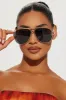 Reflecting Back Sunglasses - Gold/Black sold by Fashion Nova