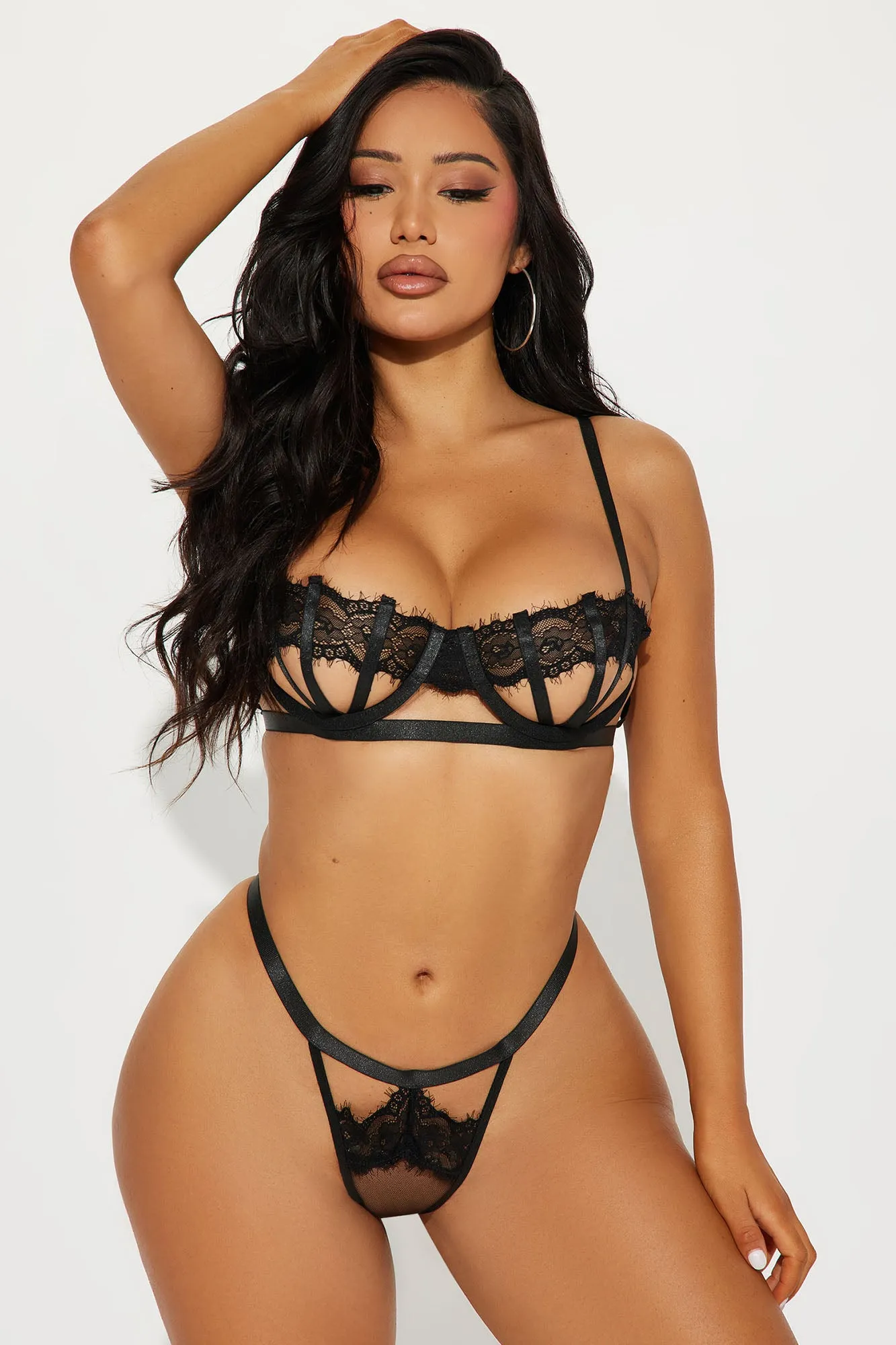 Christine Lace 2 Piece Set - Black sold by Fashion Nova