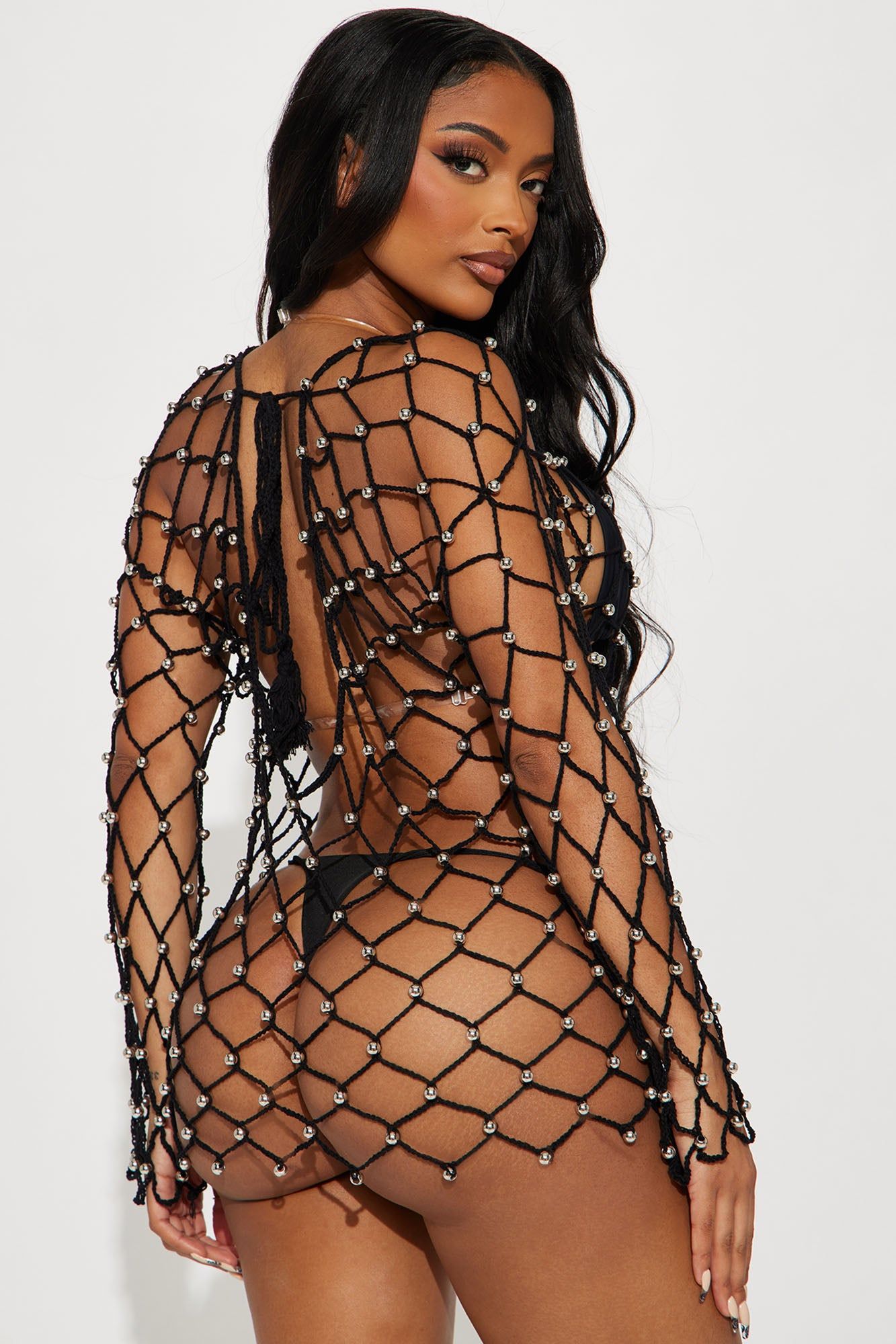 Lily Crochet Cover Up Dress - Black sold by Fashion Nova product image thumbnail 3