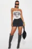 Kylie Denim Mini Skirt - Black Wash sold by Fashion Nova
