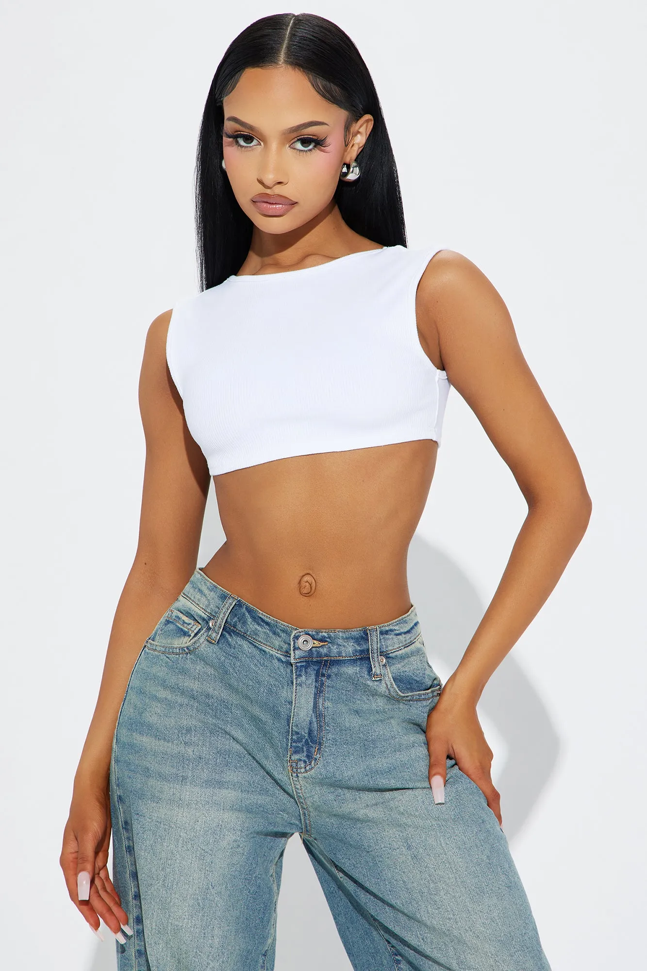 Melissa Snatched Top - White sold by Fashion Nova