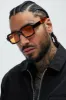 Keep Me Retro Sunglasses - Black/Orange sold by Fashion Nova