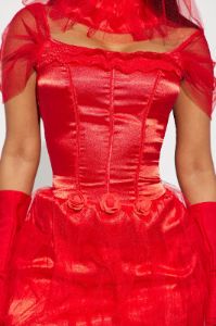 Beetle Bride Babe 4 Piece Costume Set - Red sold by Fashion Nova