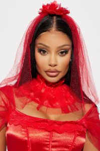 Beetle Bride Babe 4 Piece Costume Set - Red sold by Fashion Nova