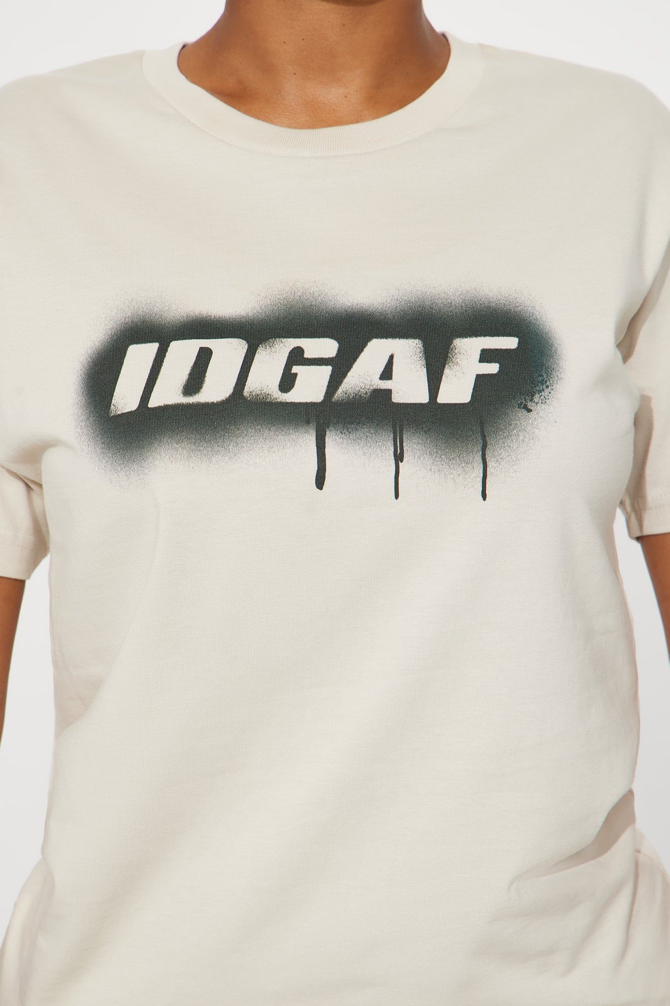 IDGAF Drip Tee - Sand sold by Fashion Nova product image thumbnail 2