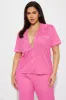 Chill Vibes Only Ribbed PJ Pant Set - Hot Pink/combo sold by Fashion Nova