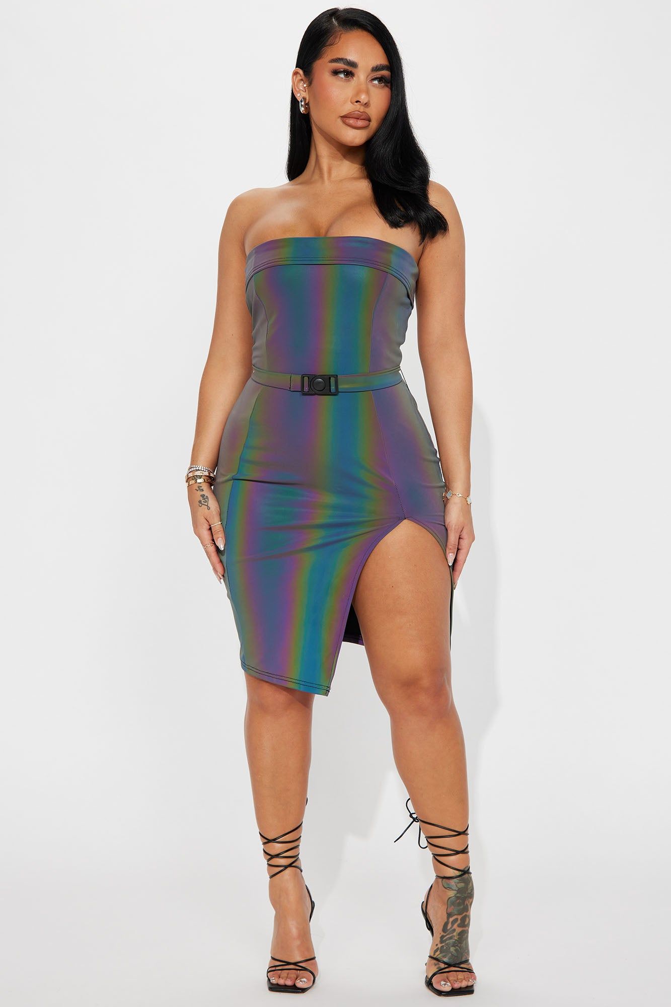 Stop Traffic Reflective Mini Dress - Multi Color sold by Fashion Nova product image thumbnail 3