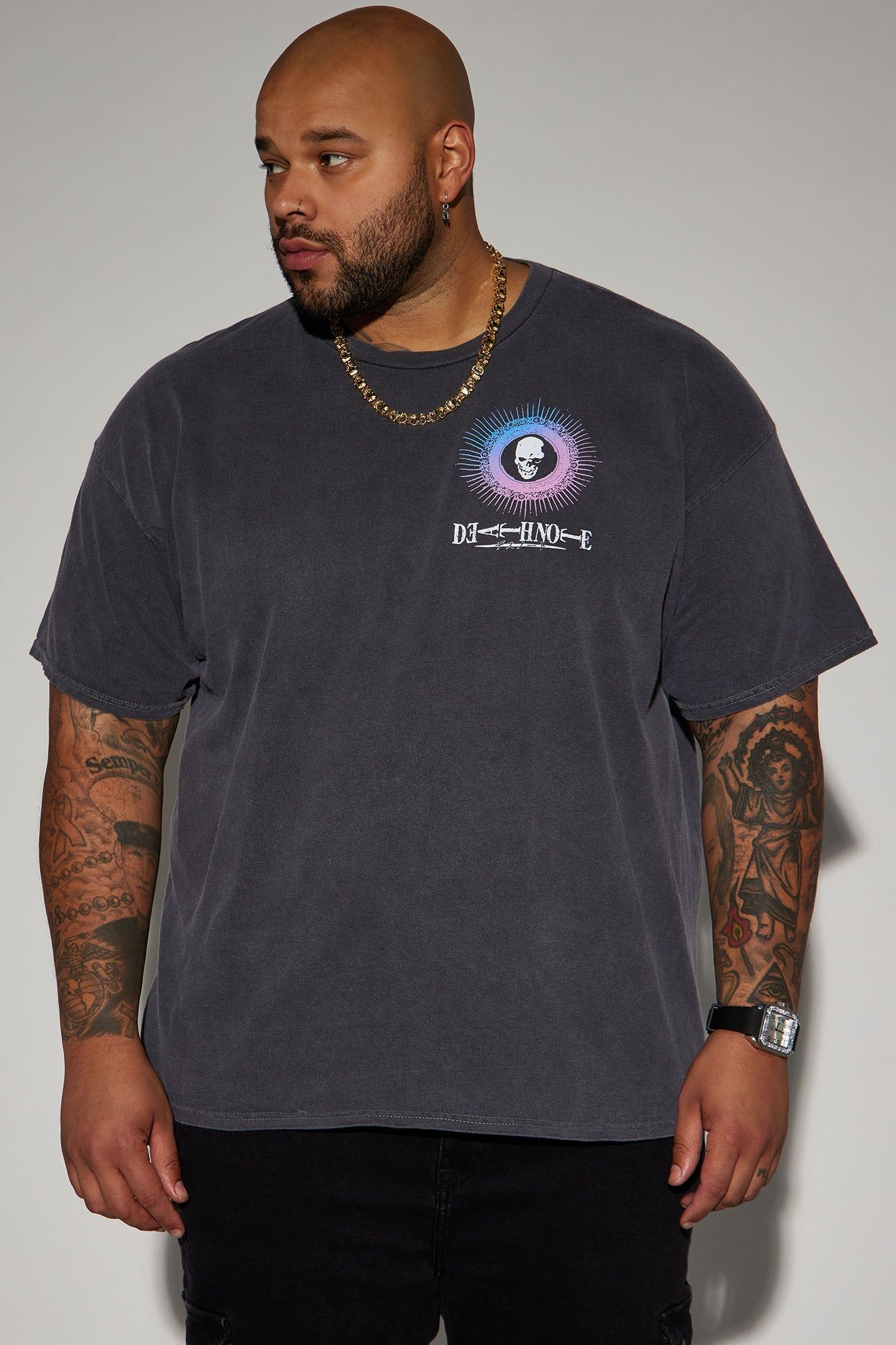 Death Note Vigilance Short Sleeve Tee - Black sold by Fashion Nova product image thumbnail 2