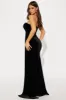 Diamonds Are Forever Velvet Maxi Dress - Black sold by Fashion Nova