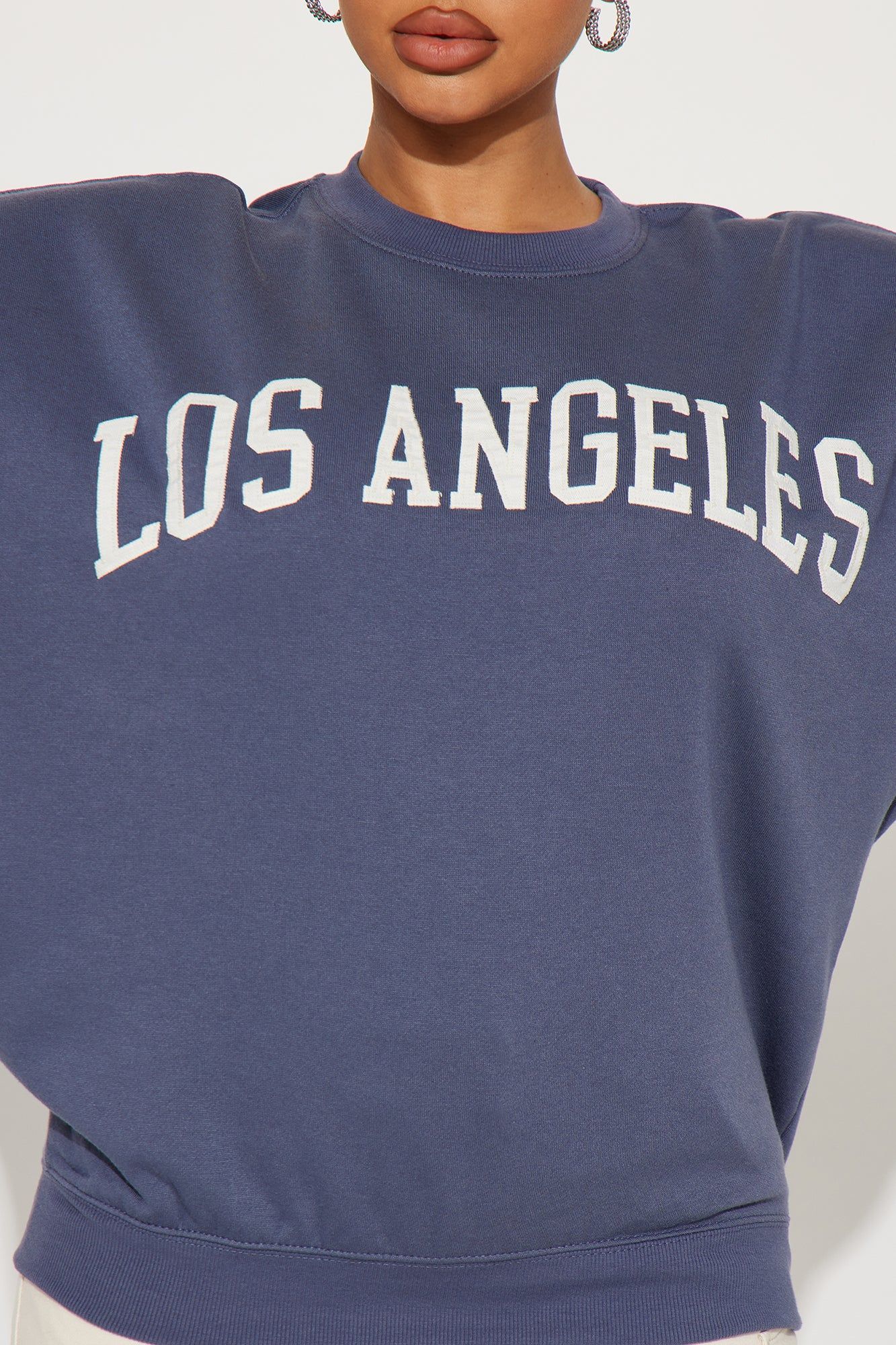 Los Angeles Patch Screen Sweatshirt - Denim sold by Fashion Nova product image thumbnail 3