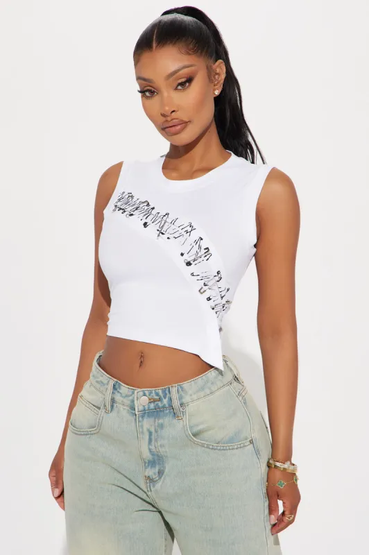In The Details Tank Top - White sold by Fashion Nova
