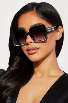 Shining Eyes Sunglasses - Black sold by Fashion Nova