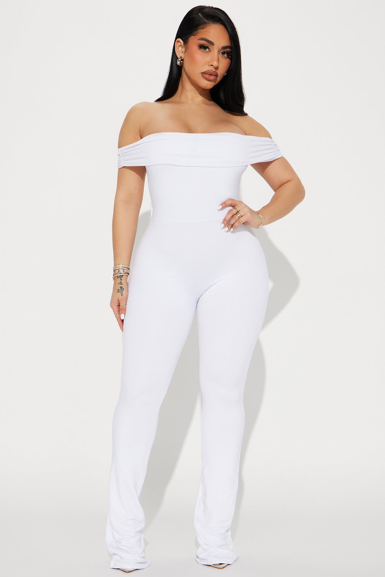 Anything You Want Double Lined Jumpsuit - White sold by Fashion Nova