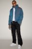 Stormy Iridescent Light Weight Cropped Puffer Jacket - Blue sold by Fashion Nova