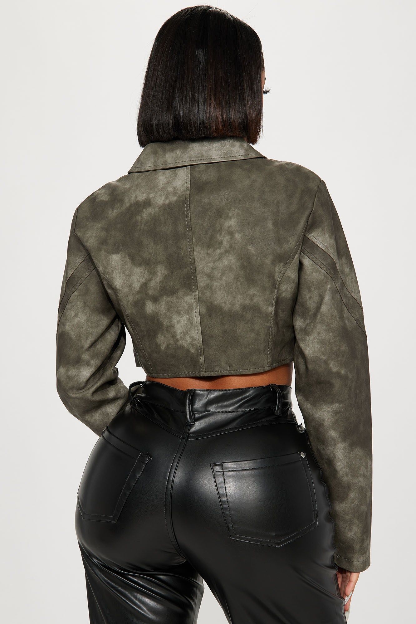 Western Swing Faux Leather Top - Charcoal sold by Fashion Nova product image thumbnail 3