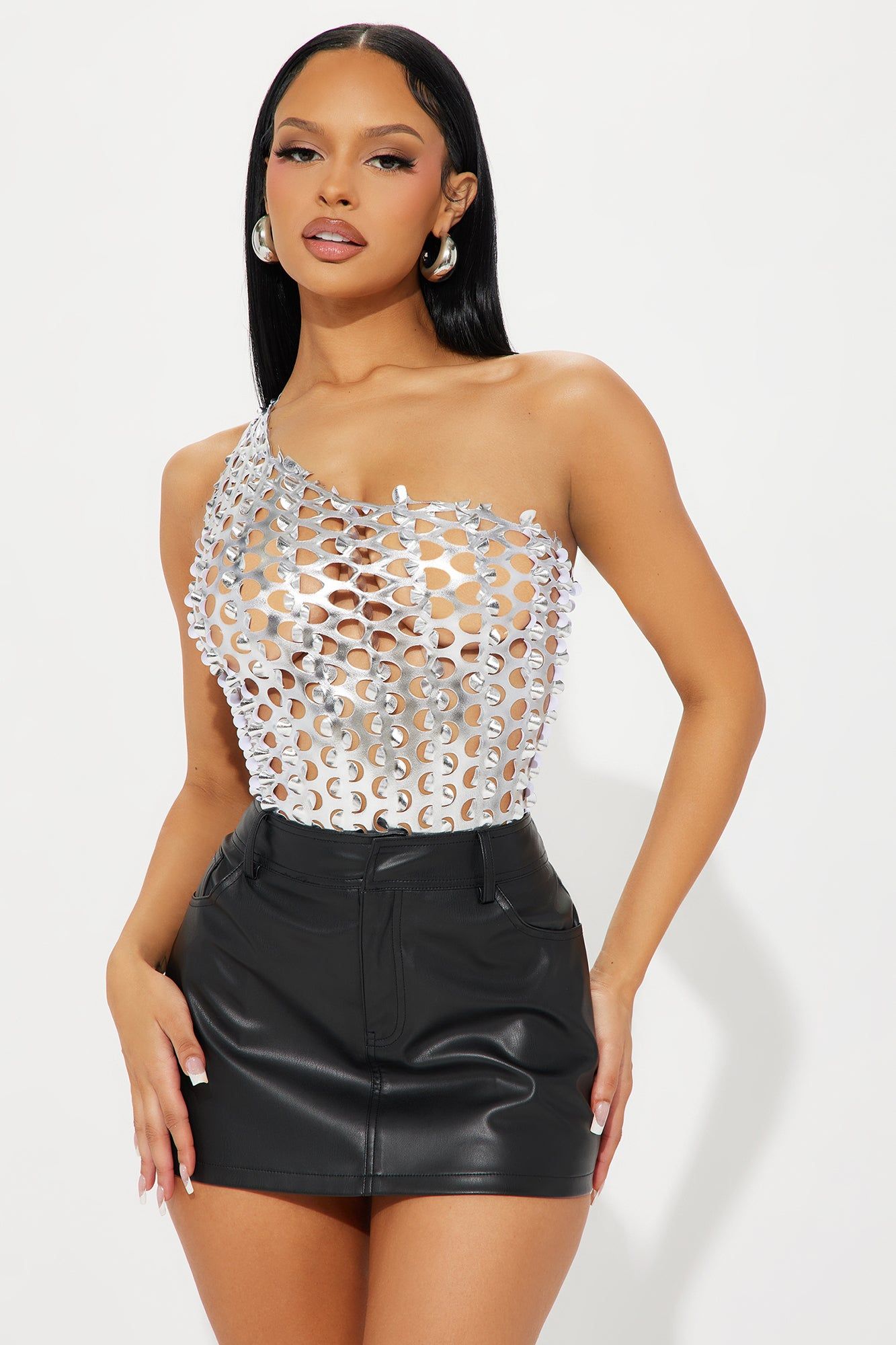 Dance All Night Metallic Bodysuit - Silver sold by Fashion Nova product image thumbnail 3