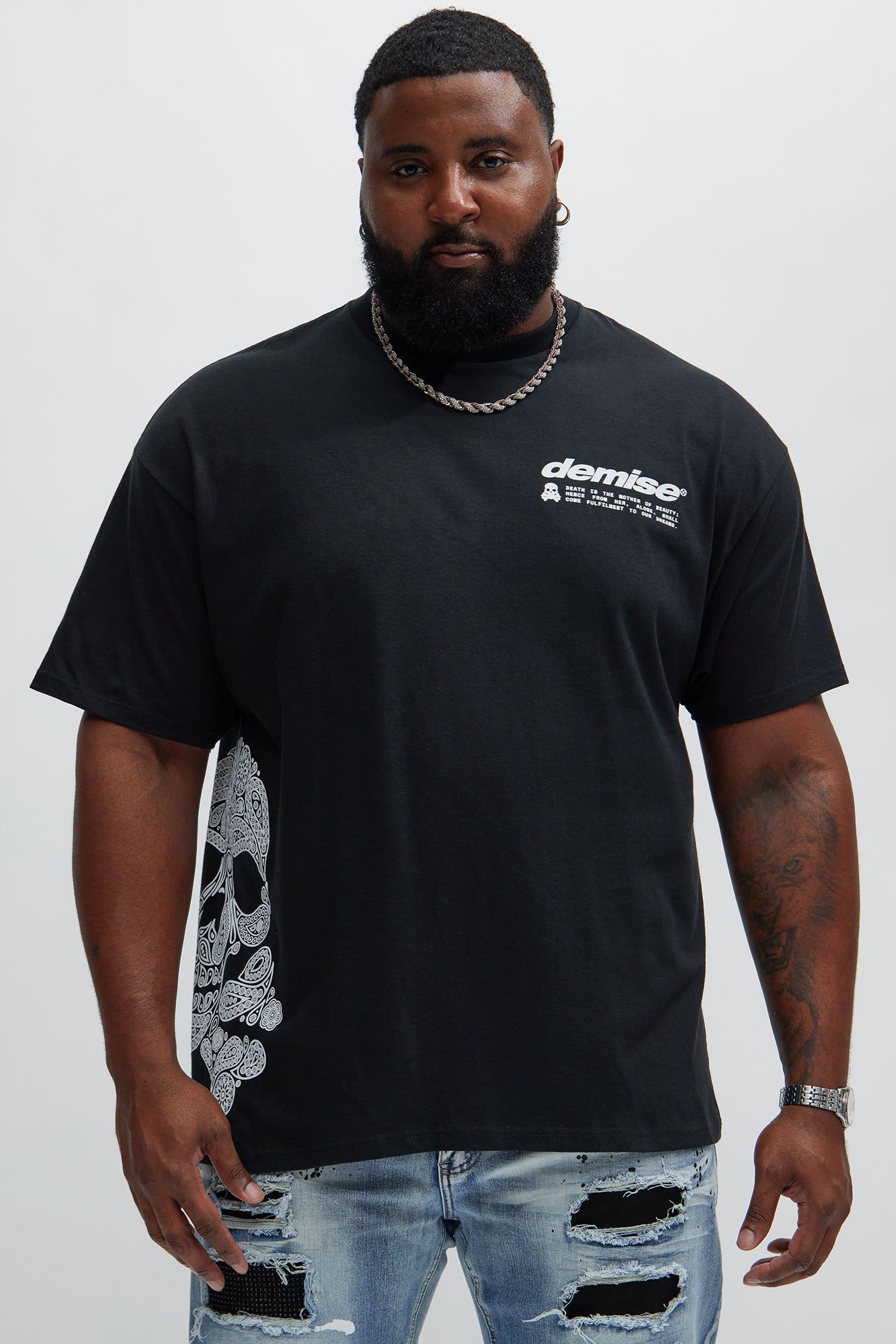 Paisley Demise Short Sleeve Tee - Black sold by Fashion Nova product image thumbnail 5