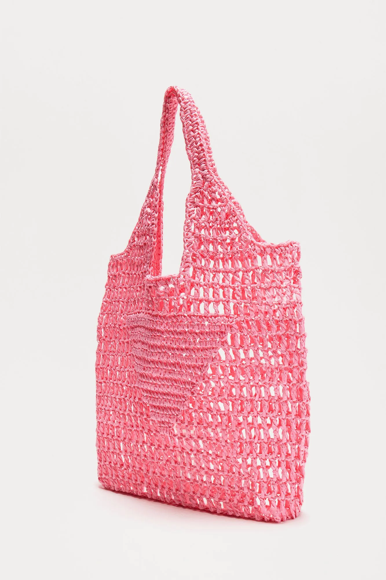 Triangle Crochet Tote Handbag - Pink sold by Fashion Nova product image thumbnail 4