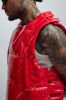 Da Baddie Faux Leather Puffer Vest - Red sold by Fashion Nova