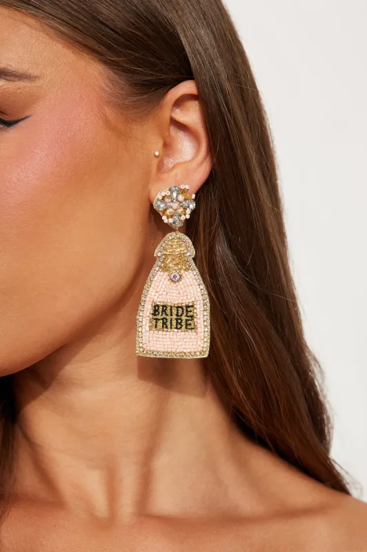 Bride Tribe Earrings - Pink sold by Fashion Nova