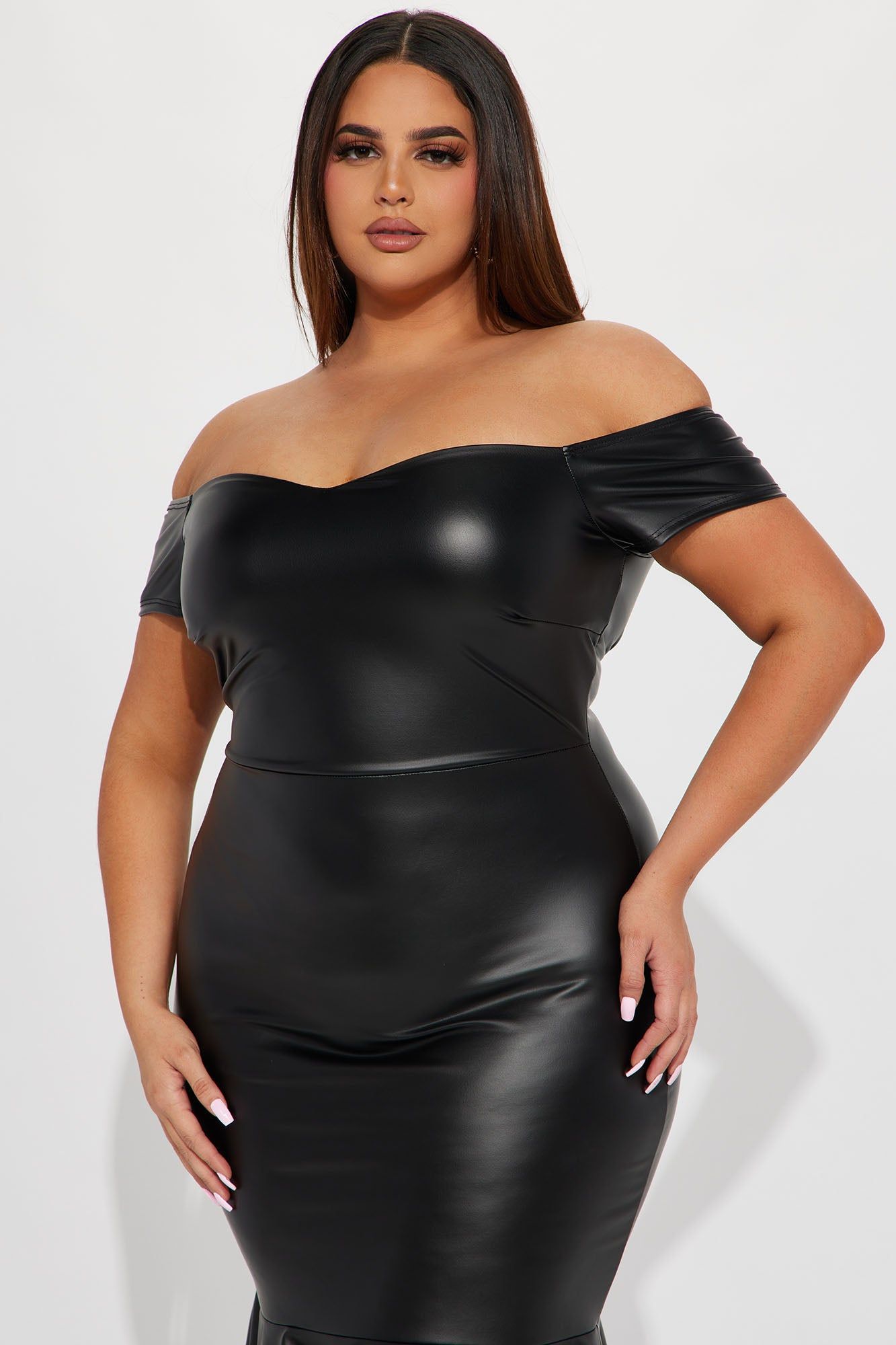 Jan Faux Leather Midi Dress - Black sold by Fashion Nova product image thumbnail 5