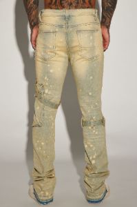 Strap Me Up Stacked Skinny Flare Jeans - Medium Wash sold by Fashion Nova