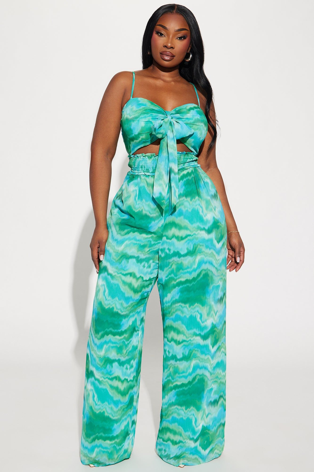 Bali Trip Jumpsuit - Green/combo sold by Fashion Nova product image thumbnail 4