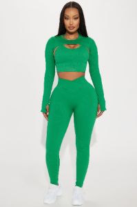 Namaste Seamless Active Leggings - Kelly Green sold by Fashion Nova