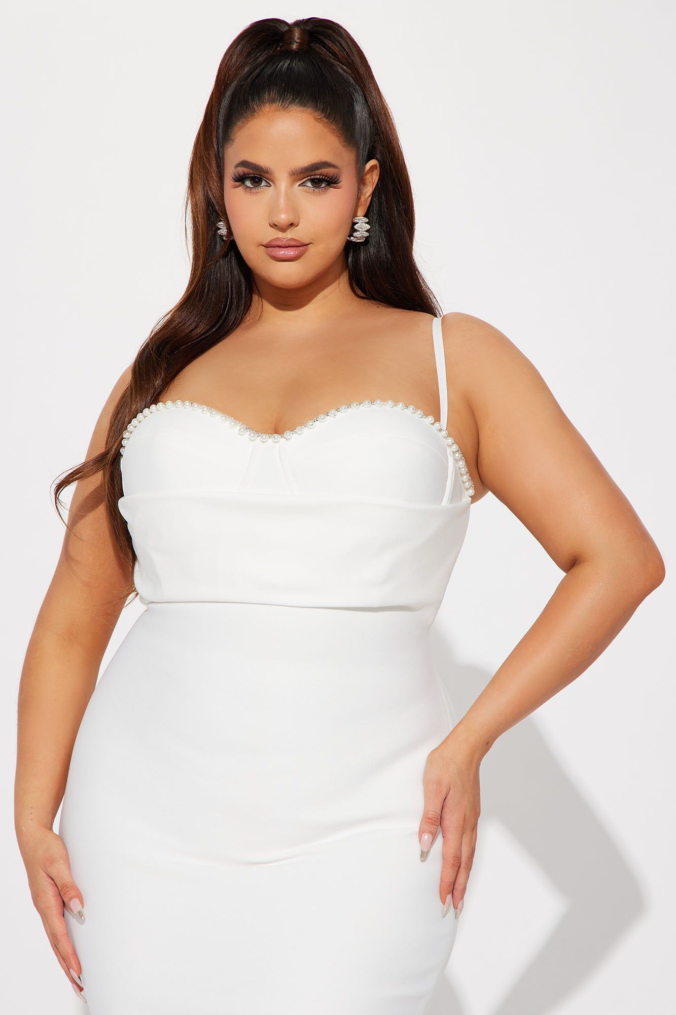 Betty Embellished Bandage Midi Dress - White sold by Fashion Nova product image thumbnail 5