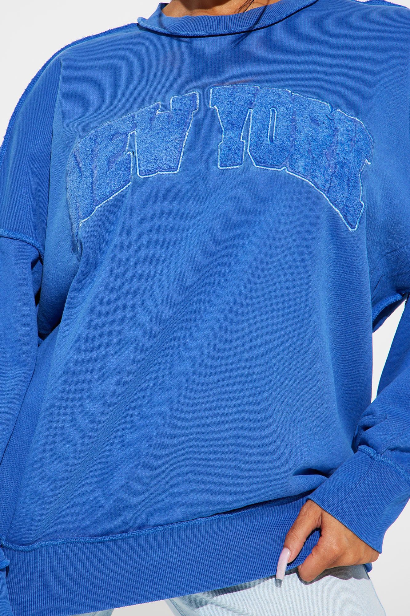 New York Washed Sweatshirt - Royal sold by Fashion Nova product image thumbnail 3