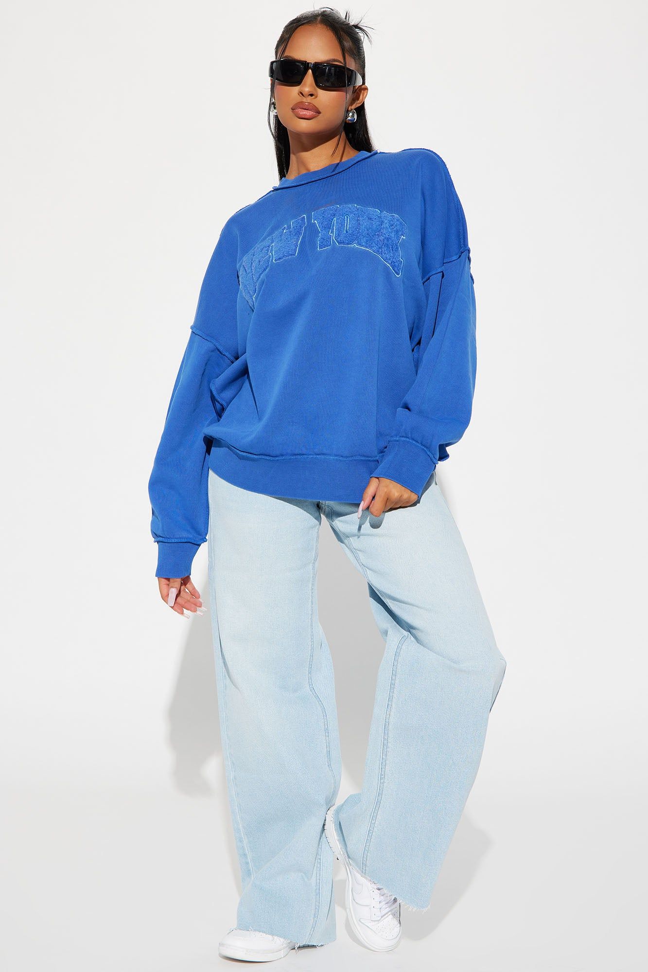 New York Washed Sweatshirt - Royal sold by Fashion Nova product image thumbnail 2