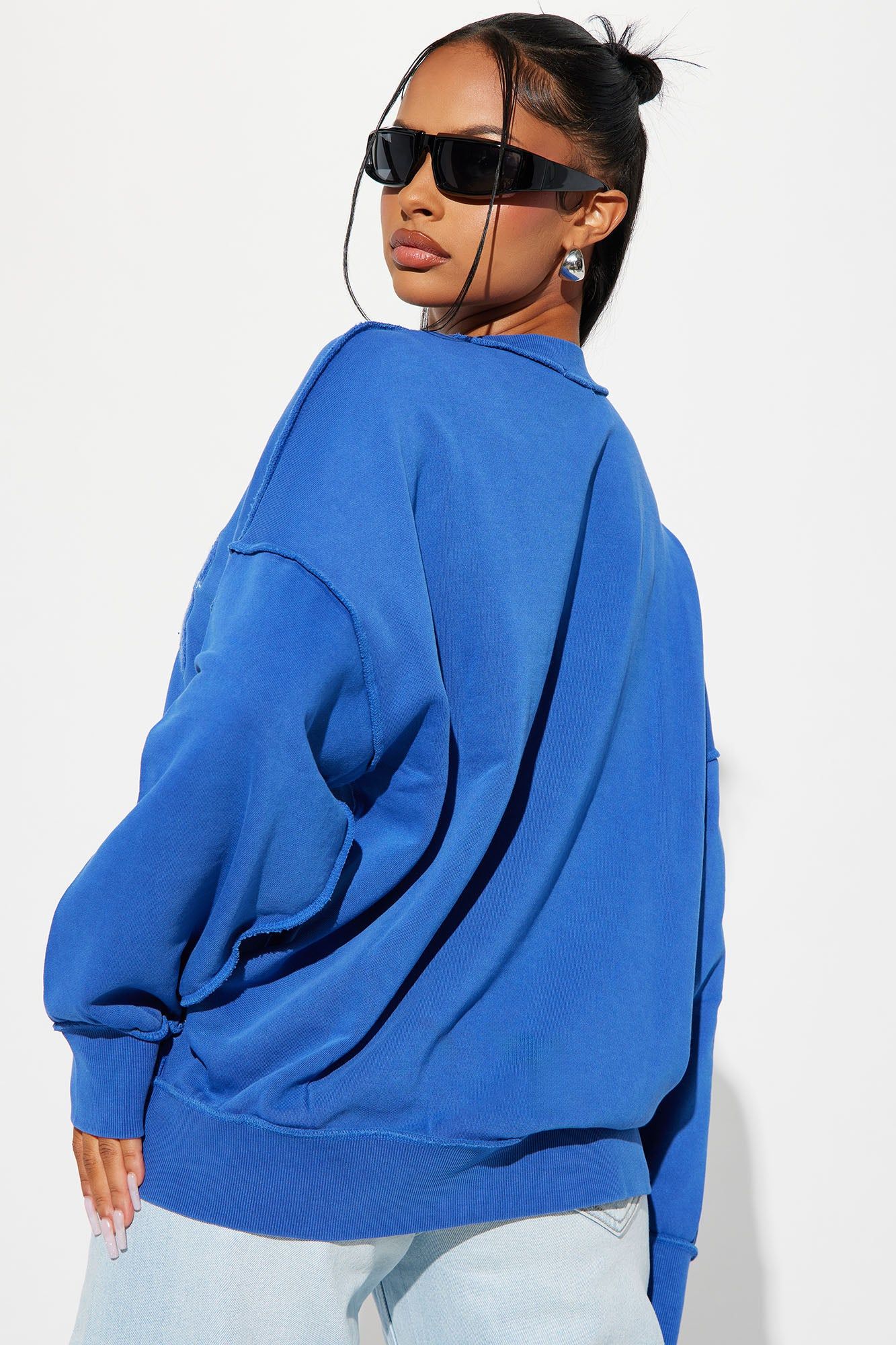 New York Washed Sweatshirt - Royal sold by Fashion Nova product image thumbnail 4